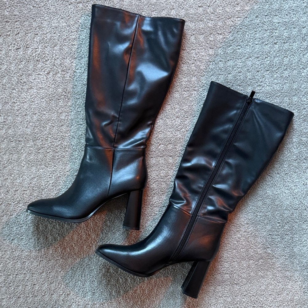 Elegant Black Knee-High Women's Boots